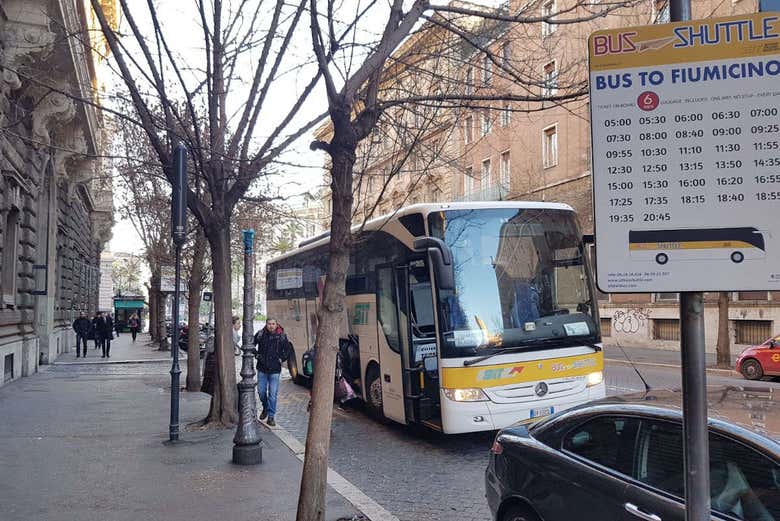 Una delle fermate dell'autobus