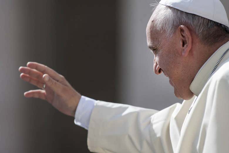 Papa Francesco di profilo