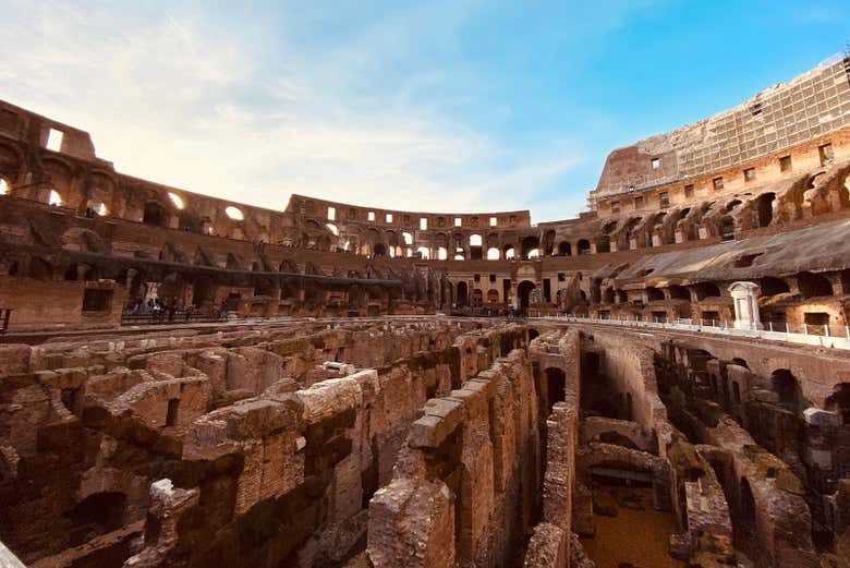Durante la visita al Colosseo