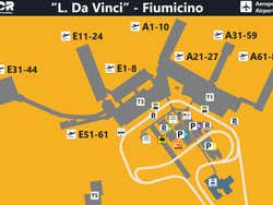 Mappa dell'aeroporto di Roma Fiumicino
