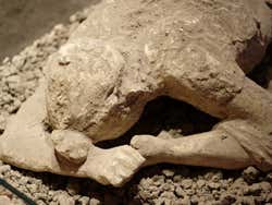 Pompei, una vittima dell'eruzione del Vesuvio