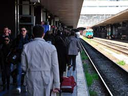 Arrivando a Termini con il Leonardo Express